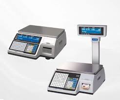 Commercial scales with integrated label printers